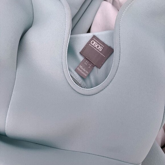 US 2 ASOS Tiffany Blue Semi Formal Dress - Picture 4 of 4